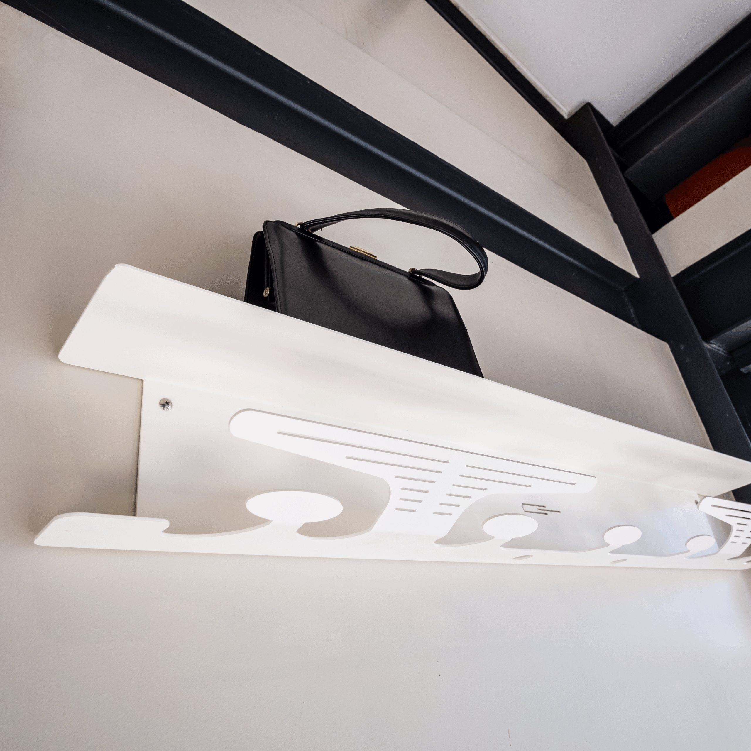 etagere porte manteau blanche